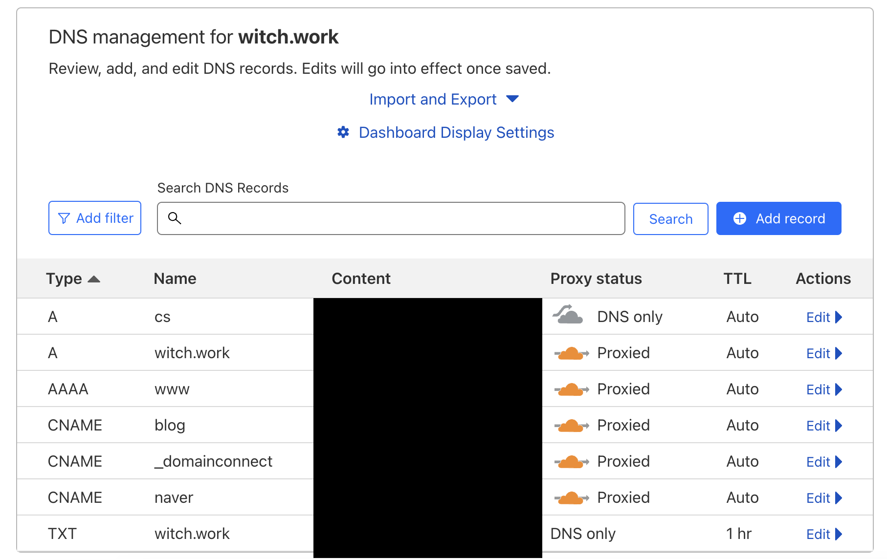 Cloudflare Domain List