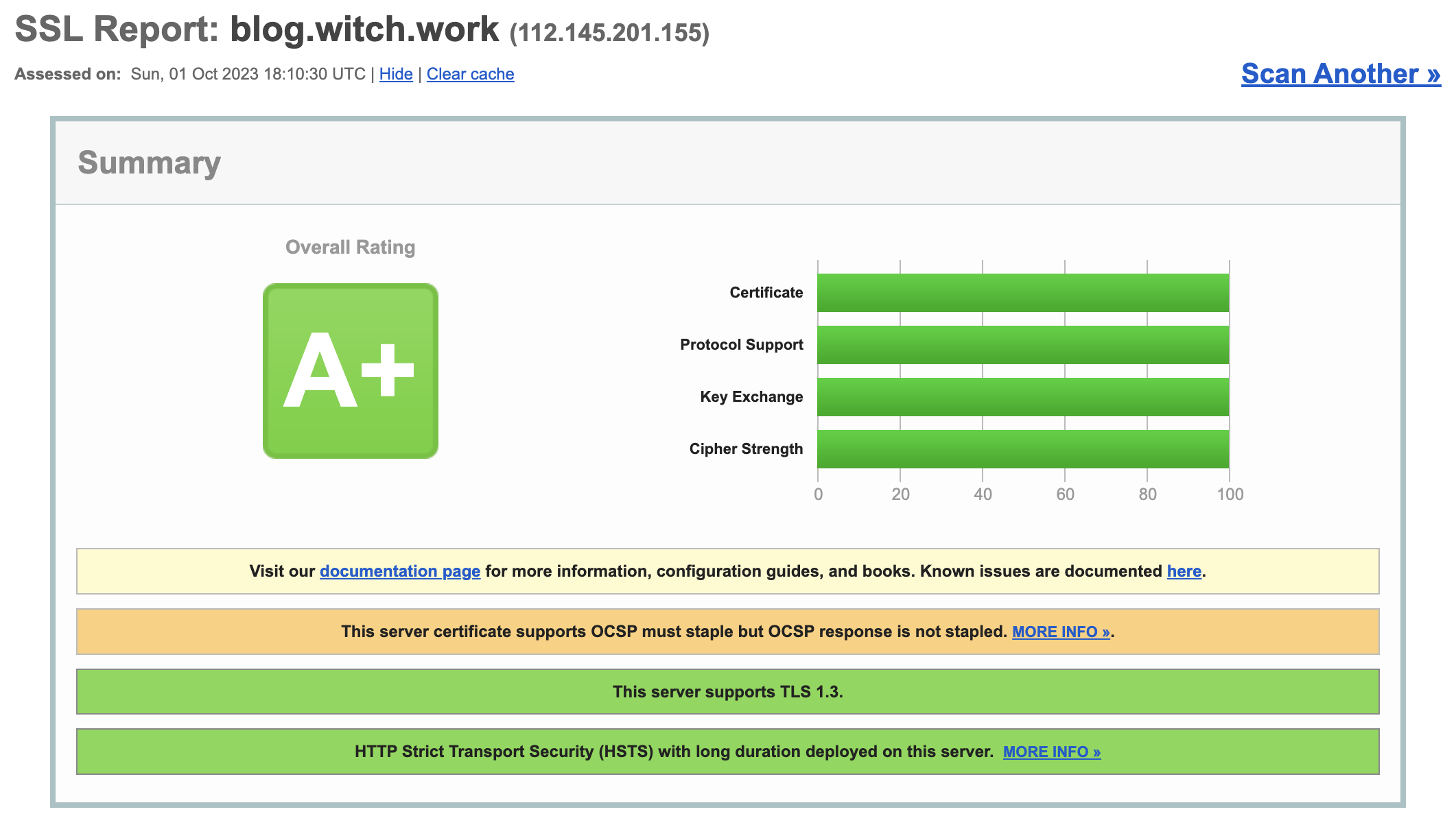 SSL Lab Test Results